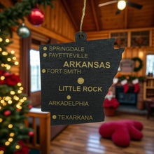 Load image into Gallery viewer, Ornament - CUSTOM - Arkansas State with Cities
