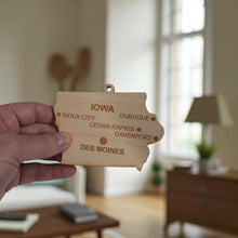 Load image into Gallery viewer, Ornament - CUSTOM - Iowa State with Cities