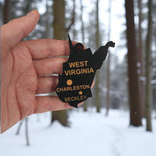 Load image into Gallery viewer, Ornament - CUSTOM - West Virginia State with Cities