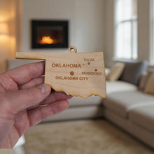 Load image into Gallery viewer, Ornament - CUSTOM - Oklahoma State with Cities