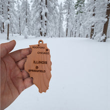 Load image into Gallery viewer, Ornament - CUSTOM - Illinois State with Cities