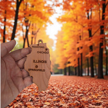 Load image into Gallery viewer, Ornament - CUSTOM - Illinois State with Cities