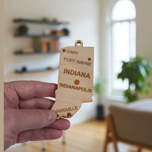Load image into Gallery viewer, Ornament - CUSTOM - Indiana State with Cities