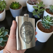 Load image into Gallery viewer, 8oz Hawkins Chief of Police Stainless Steel Flask
