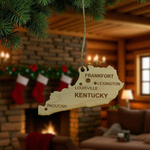 Load image into Gallery viewer, Ornament - CUSTOM - Kentucky State with Cities
