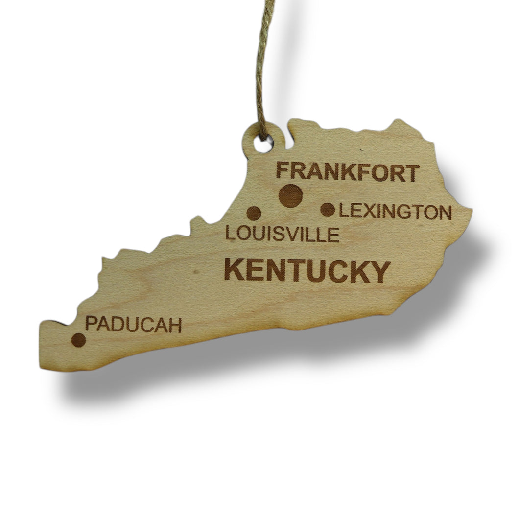 Ornament - CUSTOM - Kentucky State with Cities