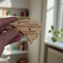 Load image into Gallery viewer, Ornament - CUSTOM - South Carolina State with Cities