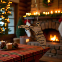 Load image into Gallery viewer, Ornament - CUSTOM - Florida State with Cities