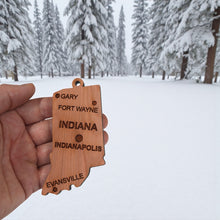 Load image into Gallery viewer, Ornament - CUSTOM - Indiana State with Cities