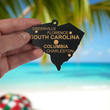 Load image into Gallery viewer, Ornament - CUSTOM - South Carolina State with Cities