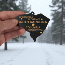 Load image into Gallery viewer, Ornament - CUSTOM - South Carolina State with Cities
