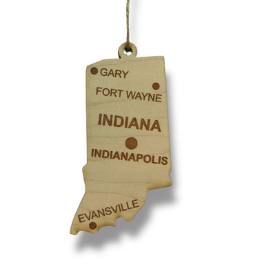 Ornament - CUSTOM - Indiana State with Cities