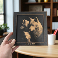 Load image into Gallery viewer, Framed Art - PERSONALIZED - CUSTOM - Wolf Family