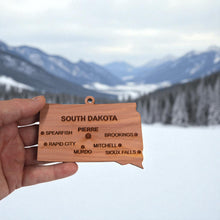 Load image into Gallery viewer, Ornament - CUSTOM - South Dakota State with Cities
