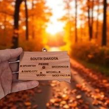 Load image into Gallery viewer, Ornament - CUSTOM - South Dakota State with Cities
