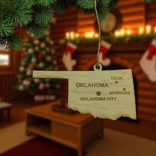 Load image into Gallery viewer, Ornament - CUSTOM - Oklahoma State with Cities