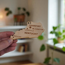 Load image into Gallery viewer, Ornament - CUSTOM - Kentucky State with Cities