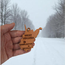 Load image into Gallery viewer, Ornament - CUSTOM - West Virginia State with Cities