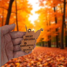 Load image into Gallery viewer, Ornament - CUSTOM - West Virginia State with Cities