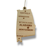 Load image into Gallery viewer, Ornament - CUSTOM - Alabama State with Cities