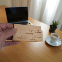 Load image into Gallery viewer, Ornament - CUSTOM - Kansas State with Cities