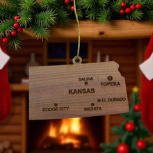 Load image into Gallery viewer, Ornament - CUSTOM - Kansas State with Cities