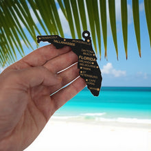 Load image into Gallery viewer, Ornament - CUSTOM - Florida State with Cities