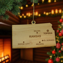 Load image into Gallery viewer, Ornament - CUSTOM - Kansas State with Cities