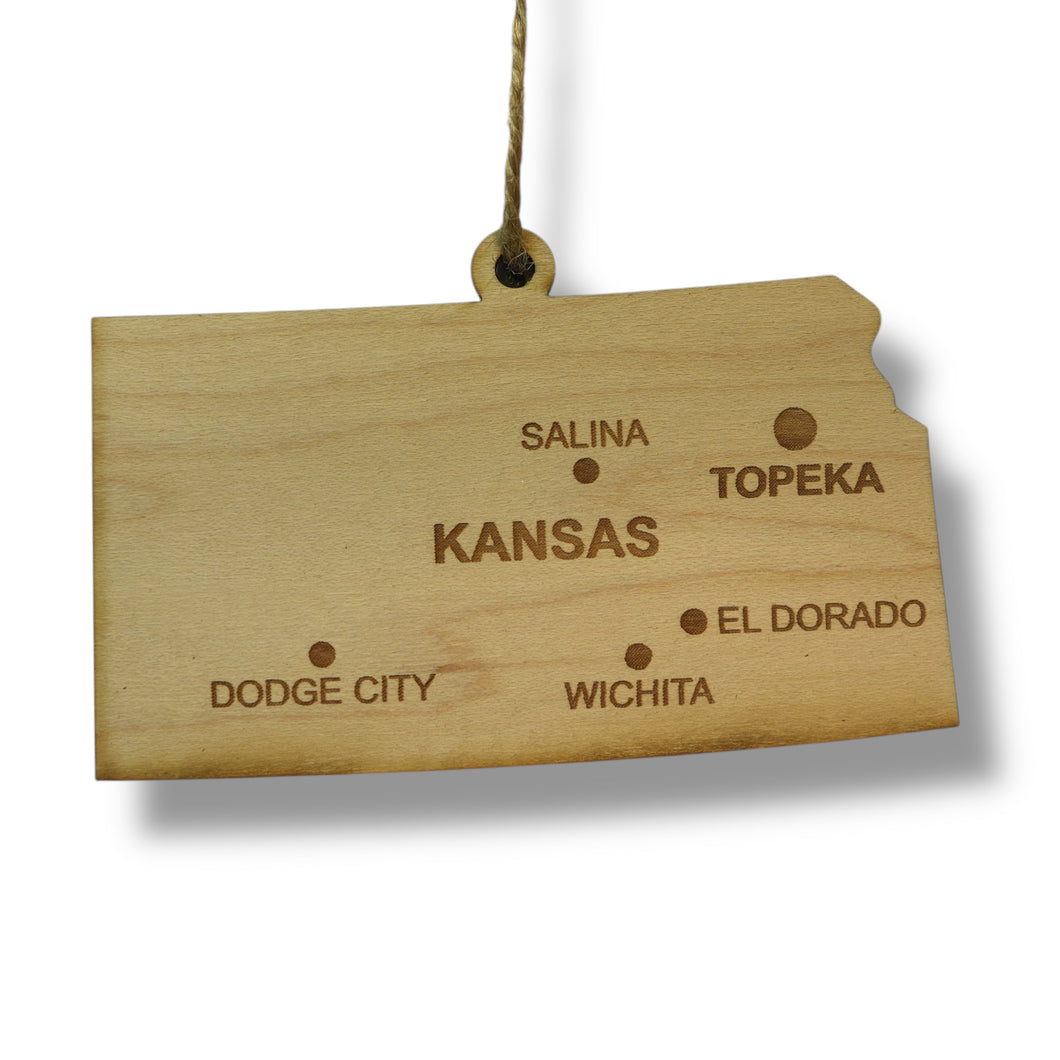Ornament - CUSTOM - Kansas State with Cities