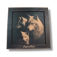Load image into Gallery viewer, Framed Art - PERSONALIZED - CUSTOM - Wolf Family