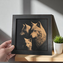 Load image into Gallery viewer, Framed Art - CUSTOM - Wolf Family