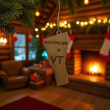 Load image into Gallery viewer, Ornament - CUSTOM - Vermont State with Cities