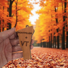 Load image into Gallery viewer, Ornament - CUSTOM - Vermont State with Cities