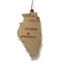 Load image into Gallery viewer, Ornament - CUSTOM - Illinois State with Cities