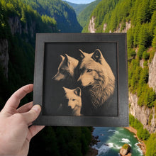 Load image into Gallery viewer, Framed Art - CUSTOM - Wolf Family