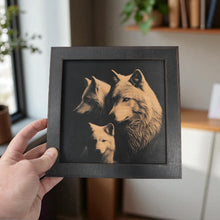 Load image into Gallery viewer, Framed Art - CUSTOM - Wolf Family