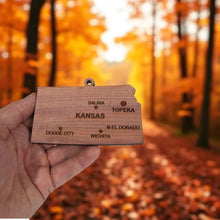 Load image into Gallery viewer, Ornament - CUSTOM - Kansas State with Cities