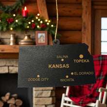 Load image into Gallery viewer, Ornament - CUSTOM - Kansas State with Cities
