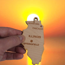 Load image into Gallery viewer, Ornament - CUSTOM - Illinois State with Cities