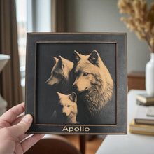 Load image into Gallery viewer, Framed Art - PERSONALIZED - CUSTOM - Wolf Family