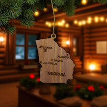 Load image into Gallery viewer, Ornament - CUSTOM - Georgia State with Cities