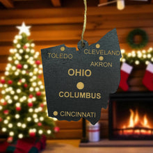 Load image into Gallery viewer, Ornament - CUSTOM - Ohio State with Cities