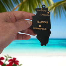 Load image into Gallery viewer, Ornament - CUSTOM - Illinois State with Cities
