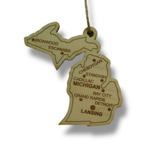 Load image into Gallery viewer, Ornament - CUSTOM - Michigan State with Cities