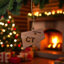 Load image into Gallery viewer, Ornament - CUSTOM - Connecticut State with Cities