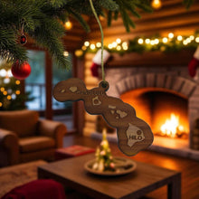 Load image into Gallery viewer, Ornament - CUSTOM - Hawaii State with Cities