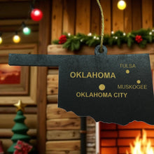 Load image into Gallery viewer, Ornament - CUSTOM - Oklahoma State with Cities