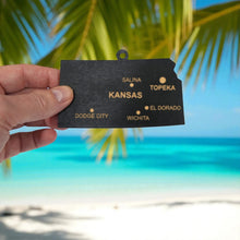 Load image into Gallery viewer, Ornament - CUSTOM - Kansas State with Cities