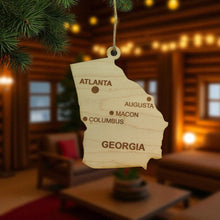 Load image into Gallery viewer, Ornament - CUSTOM - Georgia State with Cities