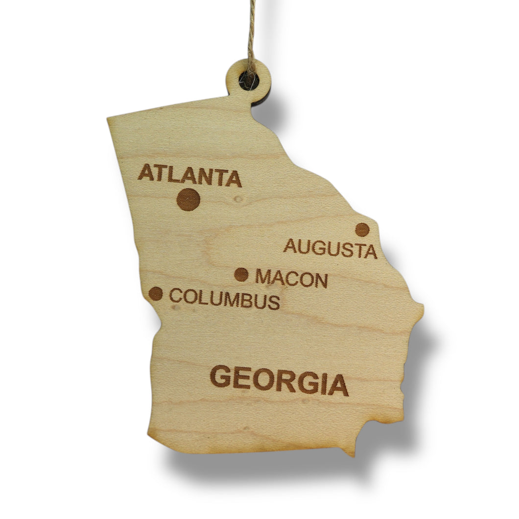 Ornament - CUSTOM - Georgia State with Cities